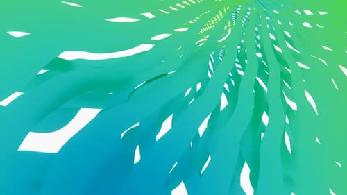 Green wavy lines on a white background