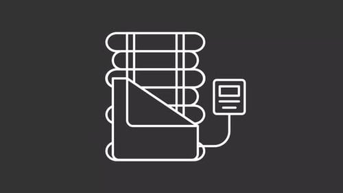 Medical Orthopedic Leg Boot Line Icon Animation