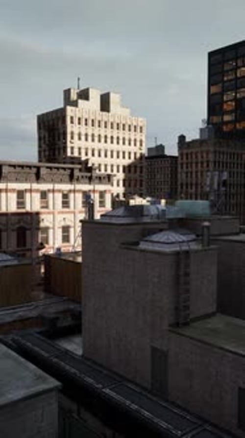 A View of a City with Tall Buildings