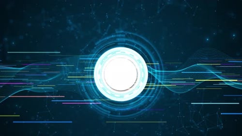 Abstrakte Technologie, Hi-Tech-Innovation, Wissenschaft, Technologie, digitaler Hintergrund, Präsentation, Big Data