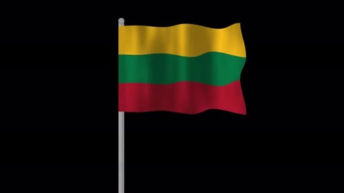 Animated Waving Flag of Lithuania