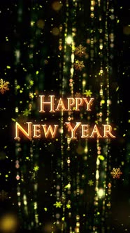 Golden Sparkling Happy New Year Title Reveal