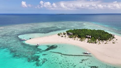 Tropical White Sand Island in Patawan, Balabac, Palawan, Philippines
