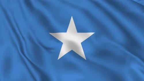 Waving Flag of Somalia Loop Animation