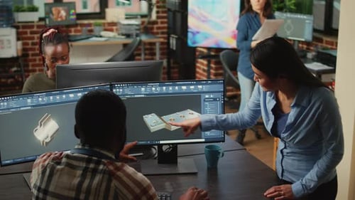 Professional Agency Workers Designing Industrial Prototype on Creative Software