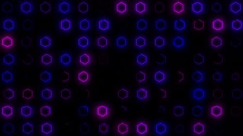 Polygonal Multi Color Vj Loop Background, Polygonal Neon Multi Color Vj Loop Background