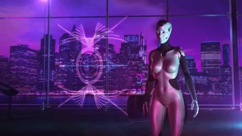 Animación del trabajo de la inteligencia artificial