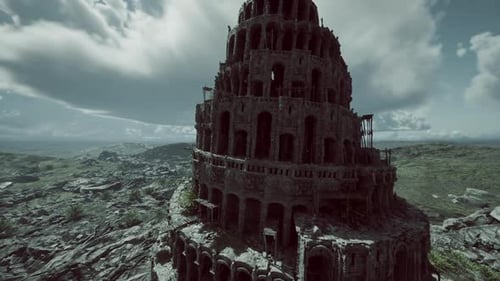 Fortified Relic Amidst Turbulent Weather and Vanished Arches