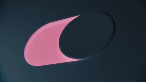 Des formes pastel abstraites pivotent élégamment dans un espace minimaliste moderne