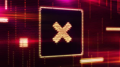 Glowing Digital Chip Data Network Background Animation