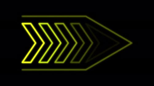 Animated Neon Arrow Direction Indicator with Glowing Effect