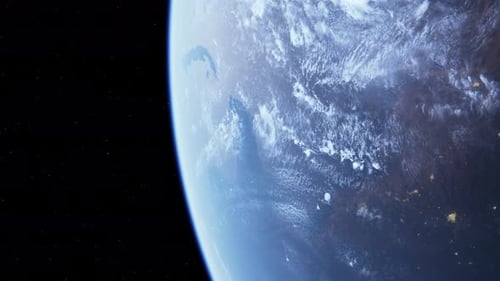 Beautiful Earth Spinning in Orbit from Space