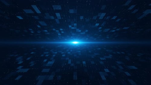 Digital HUD Grid Cyber Space Digital Data Network Connections Transfer Hi Speed Internet Future