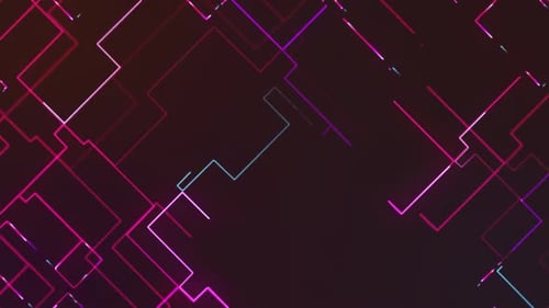 Dynamic Neon Geometric Lines Motion Background