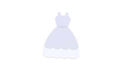 Flat Design Wedding Dress Reveal Animation