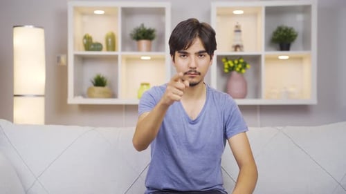 Man giving motivational speech to camera.