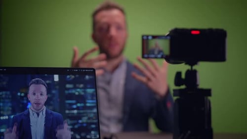 Professional Video Production with an Advanced Green Screen Setup for Creative Content Creation