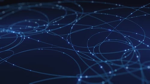 Abstract Blue Digital Technology Network Data Background