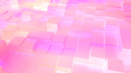 Abstract Pink Purple Geometric Cubes Wave Loop Background