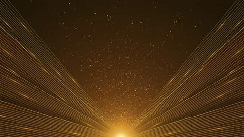 3D Luxury Golden Light Streak Spotlights Particle Luxury Shiny Glamorous Awards Ceremony Background
