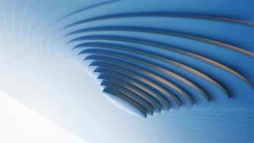 A Blue Abstract Background with a Curved Shape