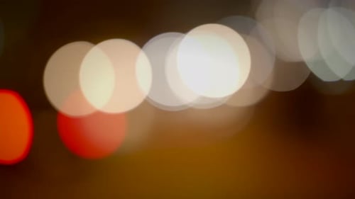 Colorful Urban Night City Lights Bokeh Background