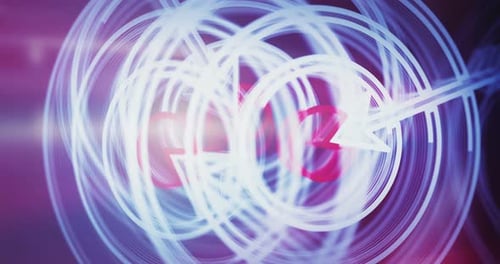 Target business strategy symbol rotating loop concept