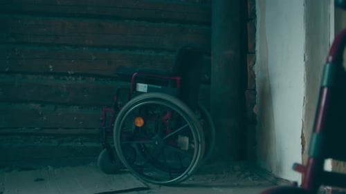 A Disabled Man Assembles a Stroller