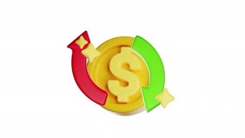 3d Icon Animation Financial Exchange