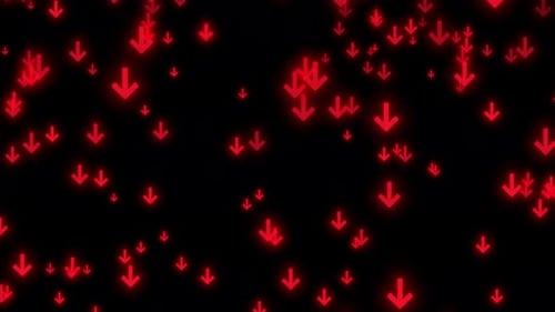 Down Market Stock Trade Red Animation