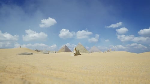 Pyramids In The Desert Of Egypt