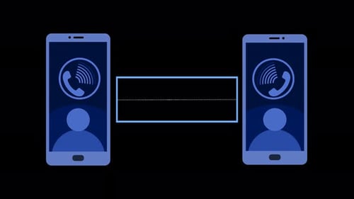 Phone Call Talking Animation Black Background