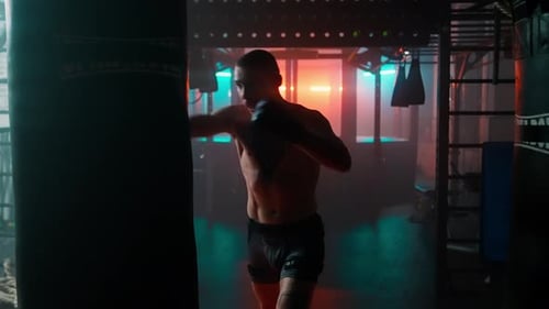 Man Punching Bag Silhouette