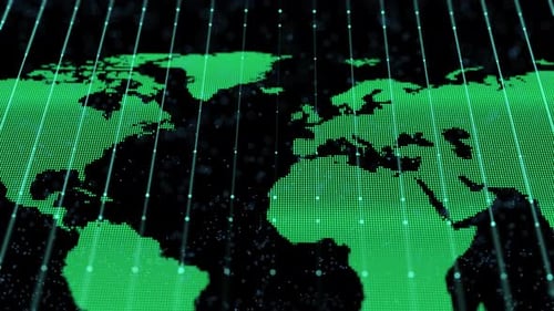 Green world map