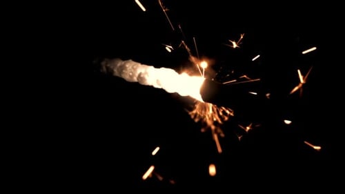 Sparklers for the Holiday Filmed on a Highspeed Camera at 1000 Fps