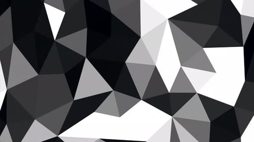 Abstract Black White Geometric Triangles Looping Background