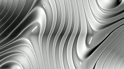 Fluid Metallic Waves Seamless Loop Background Animation