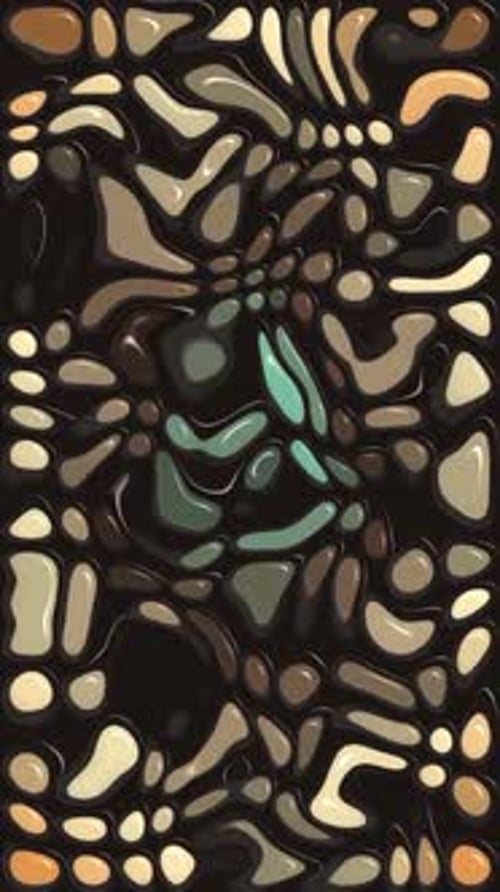 Vidéo verticale - Fond d'écran Trippy Retro Morphing Liquid Motion