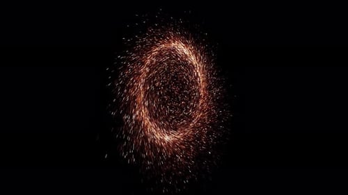 Abstract Glowing Particle Swirl Reveal