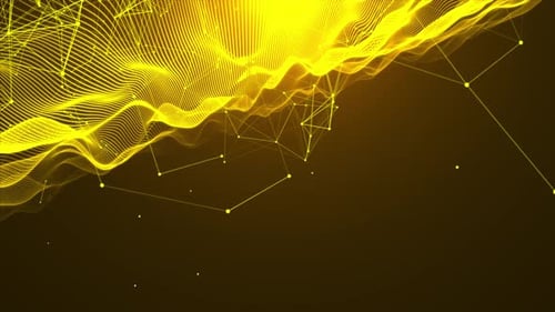Golden Plexus Technology Network Background Loop V4