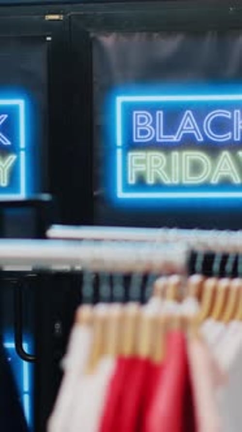 Vertical Video Empty Fashion Department Store