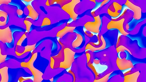 Vibrant Abstract Fluid Blob Morphing Background Loop