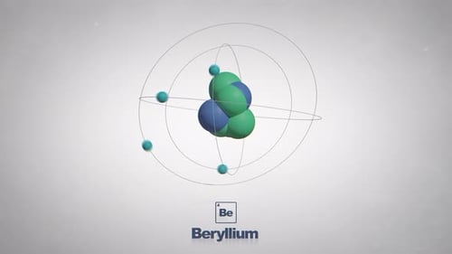 Nahtlos geschlungenes Berylliumatom - Periodensystem der Elemente