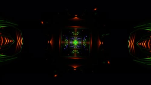 A Mesmerizing Display of Vibrant Neon Pulses in a VJ Loop Backdrop