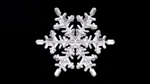 3d Realistic Snow Flakes Alpha Loop