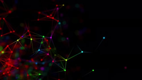 Abstract Glowing Plexus Network Background Loop V14