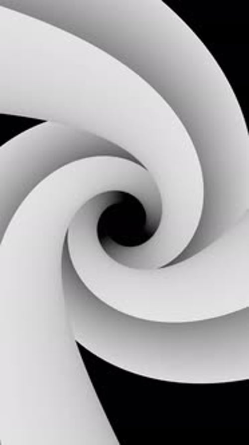 Vertical video abstract simple white spiral tunnel illusion animation background