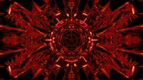 music wave ball on red dark tunnel, live event background vj loop