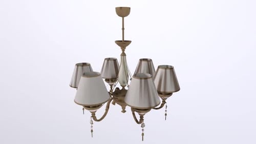Chandelier 3d object rotating loop