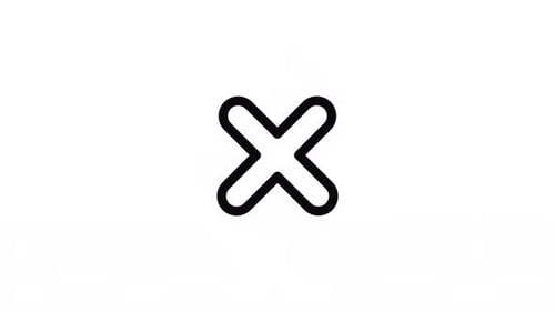 Minimalist X Mark Reveal Animation